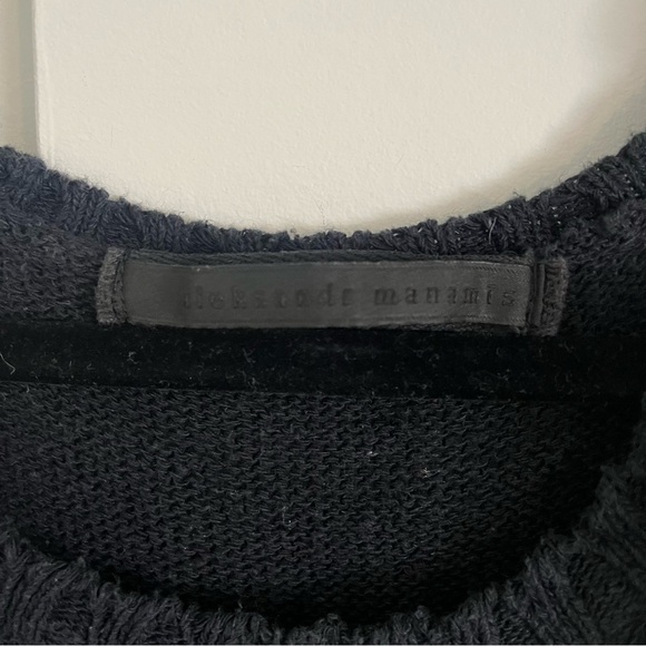 ALEKSANDR MANAMIS Distressed Ladder Knit Asymmetrical Tank Top - Picture 9 of 13